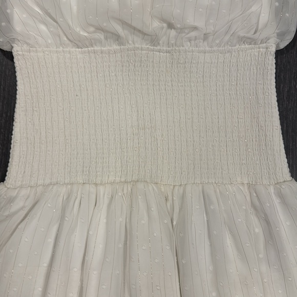AQUA pure white lace tiered dress. Size M - Picture 13 of 13